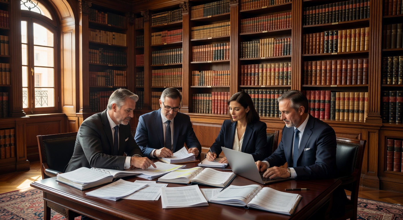 Consultores revisando documentos